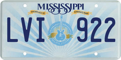 MS license plate LVI922