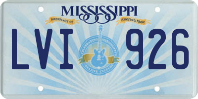 MS license plate LVI926
