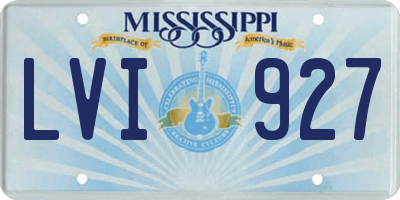 MS license plate LVI927