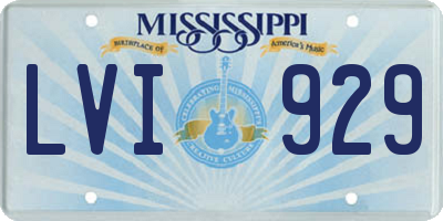 MS license plate LVI929