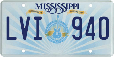 MS license plate LVI940
