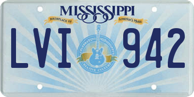 MS license plate LVI942