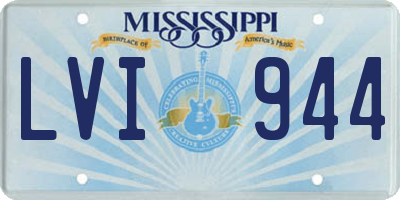 MS license plate LVI944