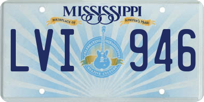 MS license plate LVI946