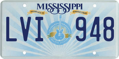 MS license plate LVI948
