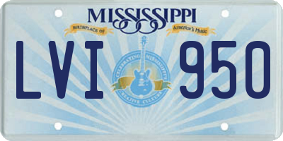 MS license plate LVI950