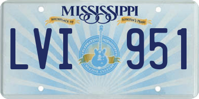 MS license plate LVI951