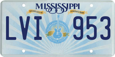 MS license plate LVI953