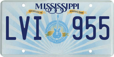 MS license plate LVI955