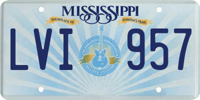 MS license plate LVI957