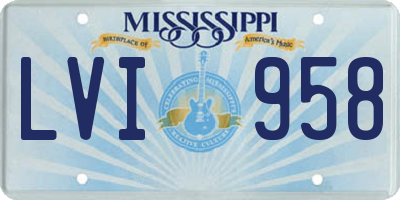 MS license plate LVI958
