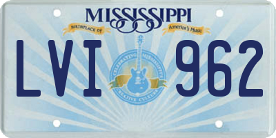 MS license plate LVI962