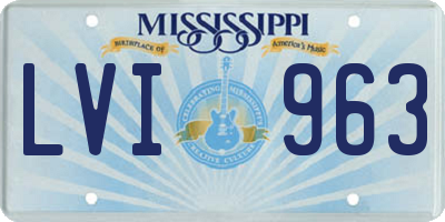 MS license plate LVI963