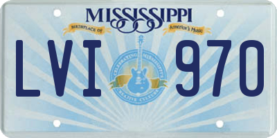 MS license plate LVI970