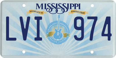 MS license plate LVI974