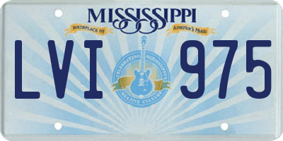 MS license plate LVI975