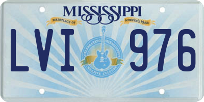 MS license plate LVI976