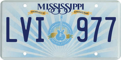 MS license plate LVI977