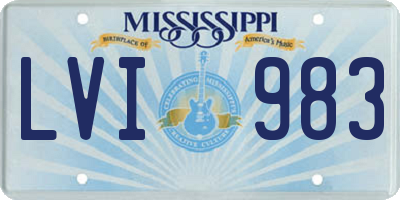 MS license plate LVI983