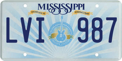 MS license plate LVI987