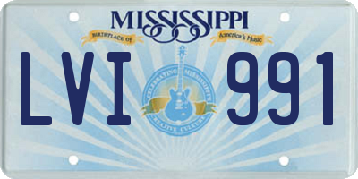 MS license plate LVI991