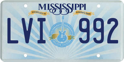 MS license plate LVI992