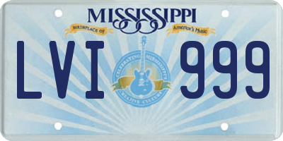 MS license plate LVI999