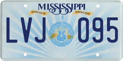 MS license plate LVJ095