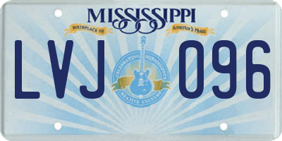 MS license plate LVJ096