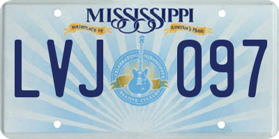 MS license plate LVJ097