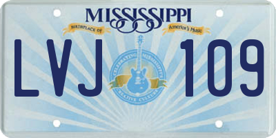 MS license plate LVJ109