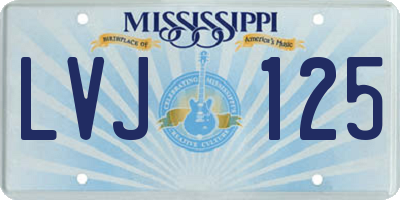 MS license plate LVJ125