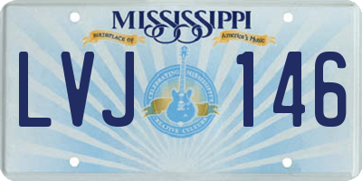 MS license plate LVJ146