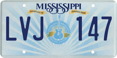 MS license plate LVJ147