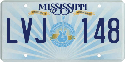 MS license plate LVJ148