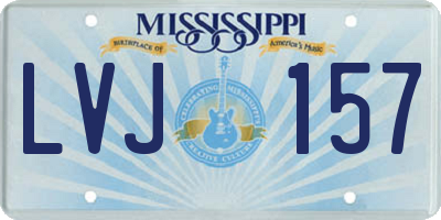 MS license plate LVJ157