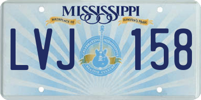 MS license plate LVJ158