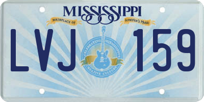 MS license plate LVJ159