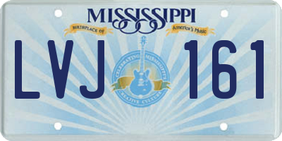 MS license plate LVJ161
