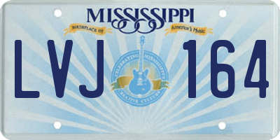 MS license plate LVJ164