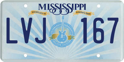 MS license plate LVJ167