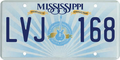 MS license plate LVJ168