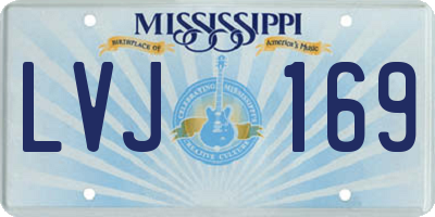 MS license plate LVJ169