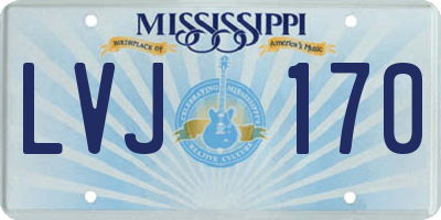 MS license plate LVJ170