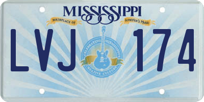 MS license plate LVJ174