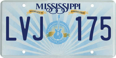 MS license plate LVJ175