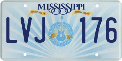 MS license plate LVJ176