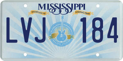 MS license plate LVJ184
