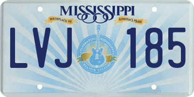 MS license plate LVJ185