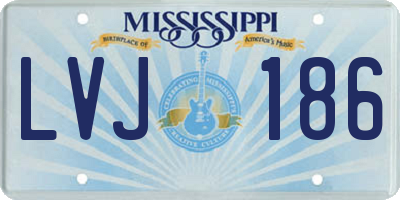 MS license plate LVJ186